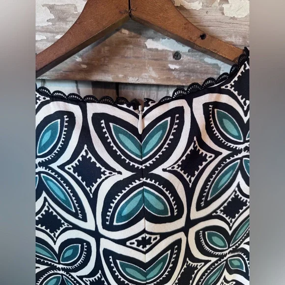 Badgley Mischka Sleeveless Printed Fit & Flare Dress Size 4 NO BELT